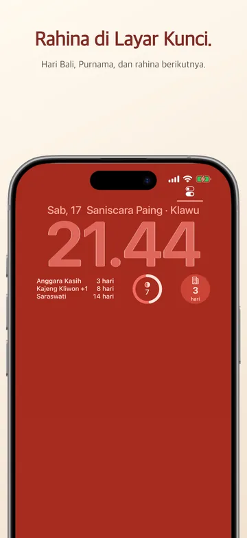 Screenshot App Store: Rahina di Layar Kunci