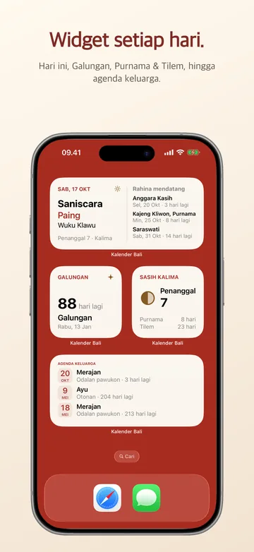 Screenshot App Store: Widget setiap hari